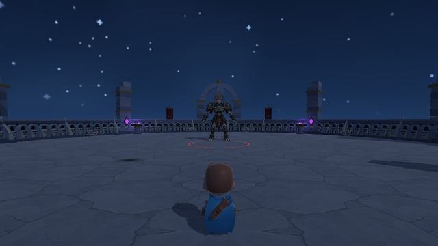 The Bone Crown boss in the moonlit arena
